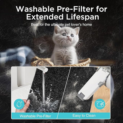 Air Purifiers for Home Large Room Up to 2590 ft² with PM 2.5 Display Air Quality Sensor, DBFIT H13 HEPA Air Purifier with Washable Filter, Auto Mode, Air Cleaner for Smoke Dust Pollen Pets Hair Odo