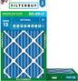 Filterbuy 20x30x2 Air Filter MERV 13 Optimal Smoke & Allergy Defense (2-Pack), Electrostatic Pleated HVAC AC Furnace Filters Replacement, Made in USA (Actual Size: 19.75 x 29.75 x 1.75)
