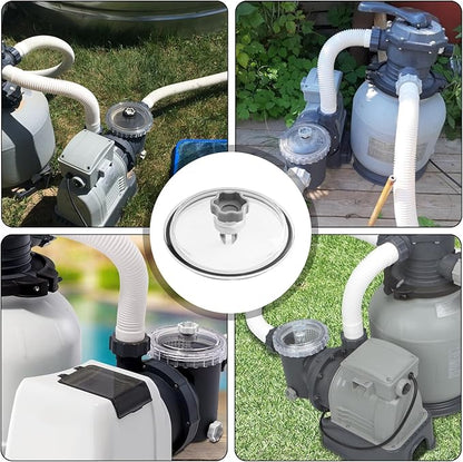 Filter Pump Cover - Trap Lid Replacement Part, Pool Pump Housing Cap with s | Valve Seal Container Cover, Sturdy Filter Trap Protector for Swimming Pools, Sand Filtration Units, Backyard Setup
