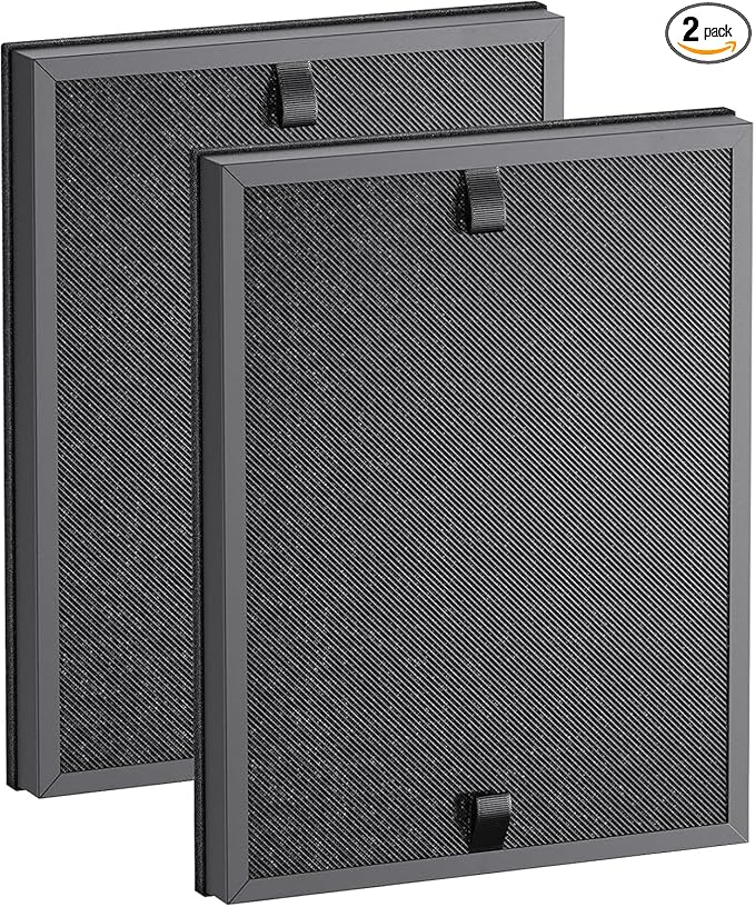 CERO 2 Pack HAP602 Replacement Filter for ECOSELF HAP602 and HAP602WF, 3 in 1 True Filter Activated Carbon Filter and Pre Filter