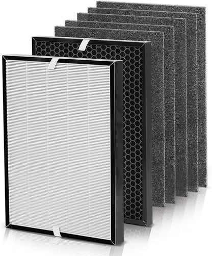 Air220 Air320 Filter Compatible with Bissell Air 220 Filters Replacements for Air220 2609A & Air320 2768A, Compare to Part# 2677 2678 2804, 1 True HEPA w/Pre-filter+1 Activate Carbon+4 Pre-filters