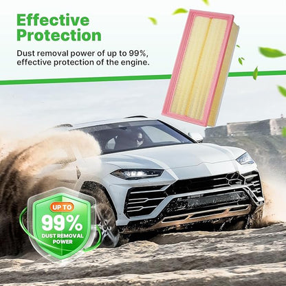 Engine+Cabin Air Filters Set Fit for 2018-2026 Volkswagen Atlas 2.0L 3.6L, Atlas Cross Sport 2020-2026 Engine Air Filter VW Atlas Replacement Automotive Accessories CF11643 3QF129620