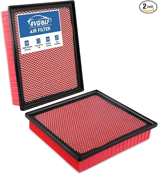 2PCS Engine Air Filter Fit for 2016-2023 Toyota Tacoma 3.5L, 2013-2021 Tundra 4.0L 4.6L 5.7L, 2014-2022 Sequoia 5.7L Engine Filter Replacement Automotive Accessories# CA11895 17801-0P100
