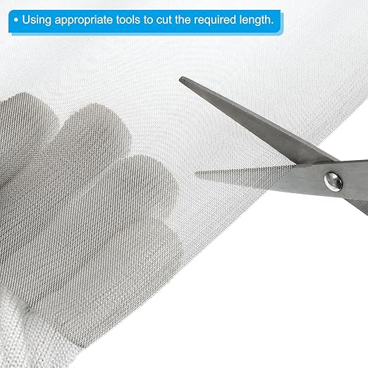 PATIKIL 40" L x 16" W Woven Wire Mesh, 50 Mesh 304 Stainless Steel Air Vent Filter Screen with Gloves for Window Security Vent Cover Filtration Animals Fence