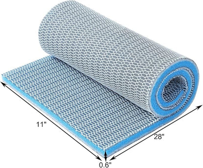 AQUANEAT Aquarium Filter Sponge 8-Layer Filter Media Pad, Cut-to-Size Foam Floss for Fish Tank Sump Pond (28" x 11" x 0.6")