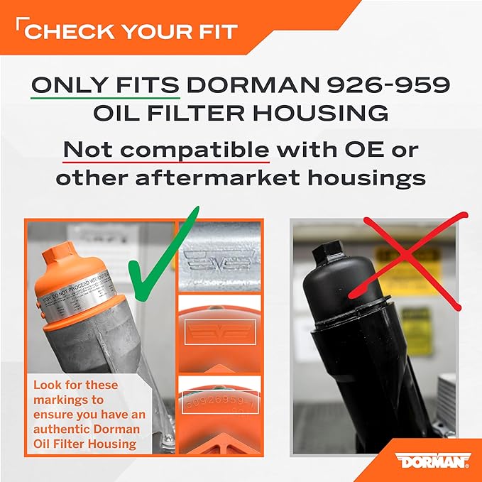 Dorman 926-959G Oil Filter Housing Seal Kit Universal Fit