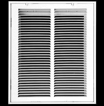 HVAC Premium 12 x 18 Duct Opening Steel Return Air Filter Grille, for 1-inch Filter, Removable Door, Flat Stamped HVAC Vent Cover Grille, Outer Dimensions 14.5 x 20.5