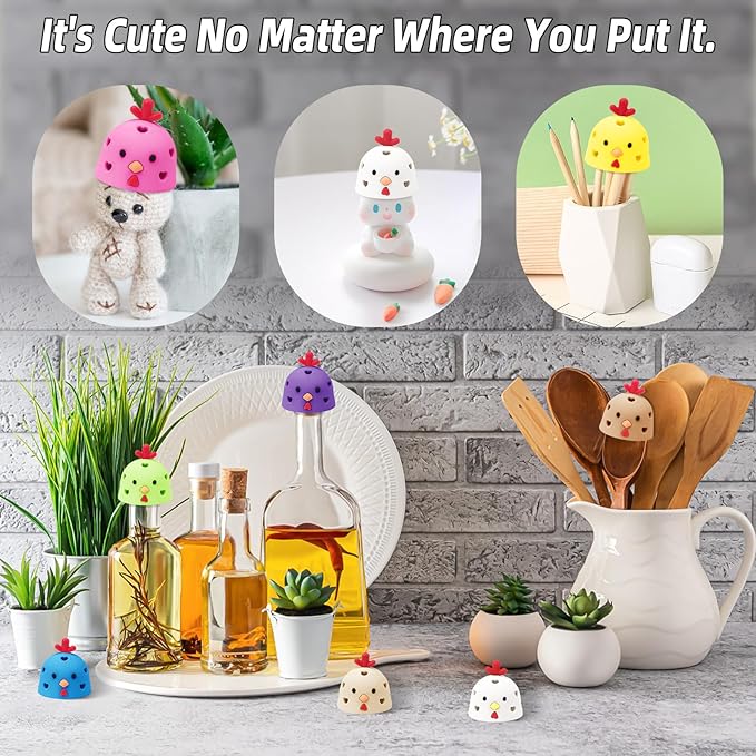 Egg Brush Cleaner, Egg Scrubber Tool for Fresh Eggs, Egg Washer Cleaner Scrubber, Easter Gifts Creative Chicken Shape Egg Wash Brush Silicone Washing Egg Tool - White - Yellow Mouth