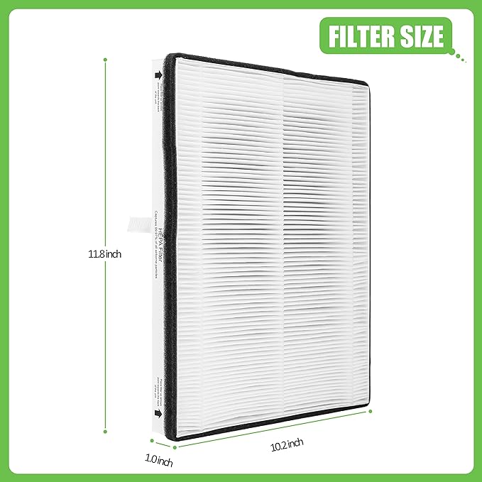 MD1-0022 Replacement Filter, Compatible with Vornado Air Purifier Models AC300, AC350, AC500, AC550, PCO200, PCO300 and PCO500, 1 HEPA Filter MD1-002 + 4 Pre-Filter MD1-0023