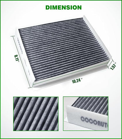 8 pcs Cabin Air Filter Set for 2015-2025 Ford F150, 2017-2025 F250 F350 F450 F550 Super Duty, 2018-2024 Expedition, Activated Carbon, FL3Z19N619A FP79