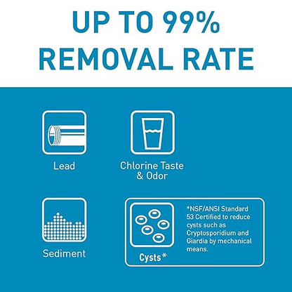 Pentair OMNIFIlter OT32 Water Filtration System, 10" Premium Dual-Stage Undersink Filter System, NSF Certified to Reduce PFOA/PFOS, Includes Dual Housings, RS14 and CB3 Cartridges and All Hardware