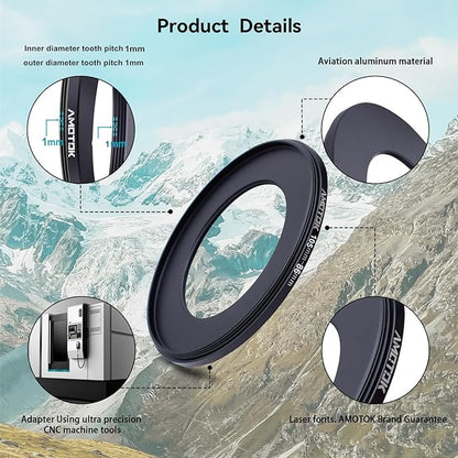 105mm Lens to 86mm Camera Lens Adapter,105mm-86mm Filter Step-Down Ring,Compatible All 86mm Filter Accessory.Made from CNC Machined