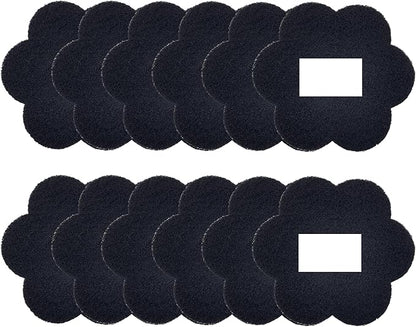 12-Pack Universal Trash Can Odor Absorbing Filters, Activated Charcoal Deodorizer for Trash Cans, Compost Buckets, Countertop and Recycle Bins (Flower)