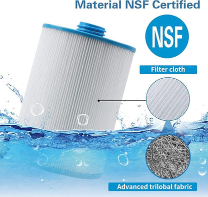 PWW50 Spa Filter, Replaces 6CH-940，Filbur FC-0359, 817-0050, 25252, 03FIL1400, PWW50P3(NOT PWW50P4), (1 1/2" Coarse Thread), Waterway Front Access Skimmer, SAE Thread Hot Tub Filter 2 Pack