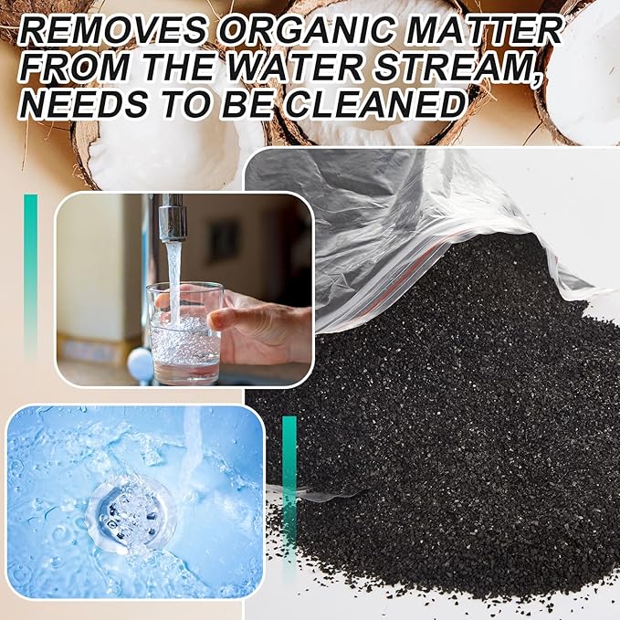 10lbs Activated Charcoal Powder Bulk Granular Activated Carbon (Gac) Coconut Charcoal Pellets for Water Filtration Air Filter(0.02 x 0.07 Inch)