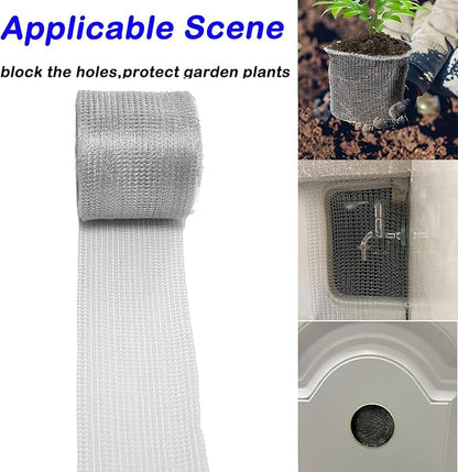 Wire Mesh for Mice Control 5 in X 36Ft,Hole Fill Fabric, Weep Holes Covers, Upgraded Stainless Steel Wire Mesh Roll, Flexible Stretchy Meshs Fabric for Garden House and DIY, Rodent Barrier