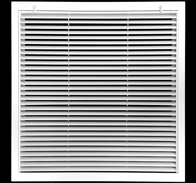 20" X 25" Aluminum Return Filter Grille for 1" Filter - Easy Airflow - Linear Bar Grilles [Outer Dimensions: 22.5w X 27.5h]