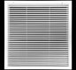 20" X 25" Aluminum Return Filter Grille for 1" Filter - Easy Airflow - Linear Bar Grilles [Outer Dimensions: 22.5w X 27.5h]