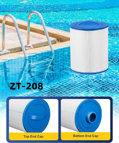 ZOTEE Spa & Pool Filter Cartridge Replacement for Unicel 6CH-26, PTL25W-SV, and Filbur FC-0310, 2 Packs