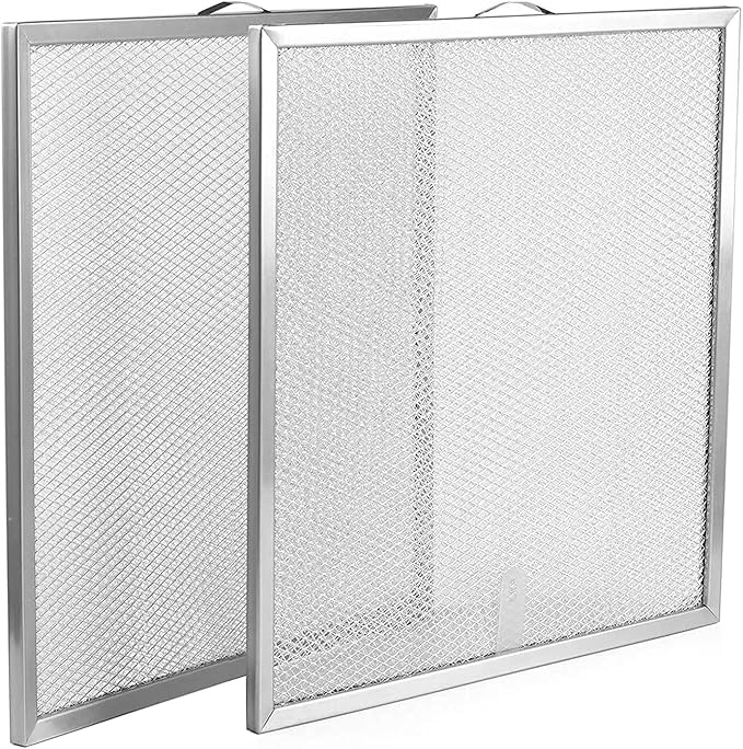 99010316 Range Hood Filter, for Broan Kitchen Exhaust Grease Filter, Stove Hood Vent Air Filters 11 1/4" x 11 3/4" x 3/8" Reinforced Aluminum Frame fit S99010316, NTK7450000,990721400A (2 Pack)