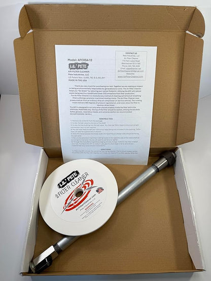 LIL PETE Air Filter Cleaner by Pete Industries – Cleans 1.5″–4″ ID Filters – Made in USA– Perfect for Lawn care, UTV/ATV & Dirt Bike Maintenance, Small Engines, Nut Harvesting Equipment