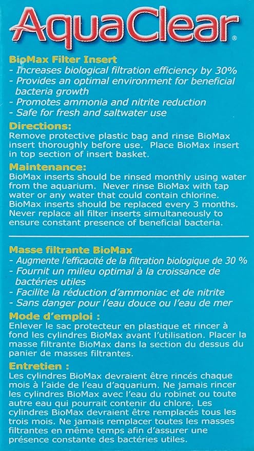Aqua Clear AquaClear 20 BioMax, Aquarium Filter Replacement Media, A1370A1