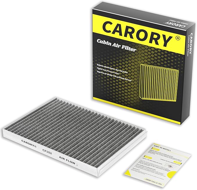 Cabin Air Filter w/Activated Carbon for Ford Mustang 2015 2016 2017 2018 2019 2020 2021 2022 2023 2024, FR3Z-19N619-A, CF12152, FP-78