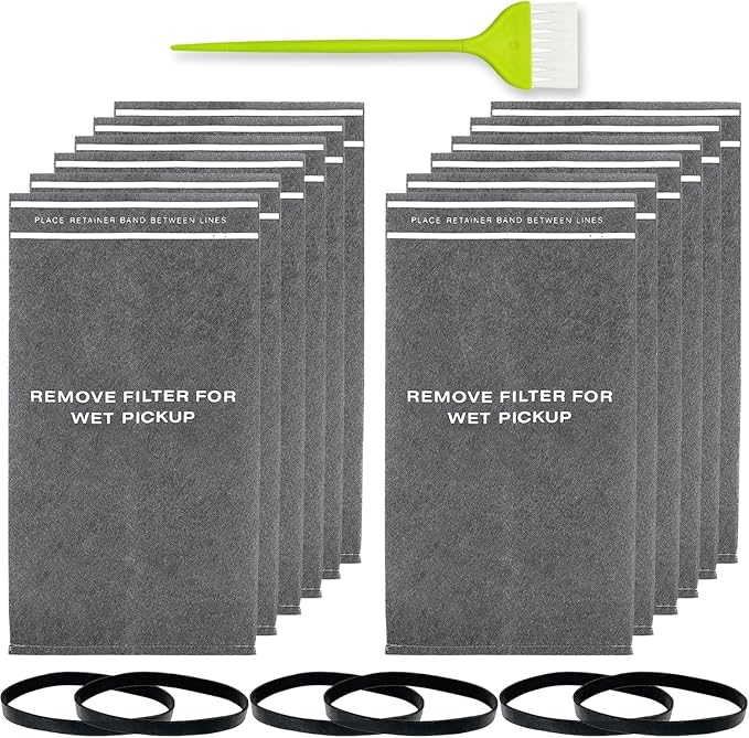 12 Pack 38737 Replacement for Craftsman 2.5 Gallon Shop Vac Filter Bags, compatible with CRAFTSMAN 2 to 2.5 Gallon Wet/Dry Vacuums and 5 Gallon Powerhead Bucket Vac, Part 9-38737 / CMXZVBE38737
