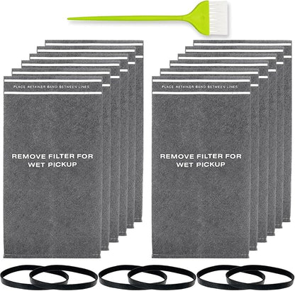 12 Pack 38737 Replacement for Craftsman 2.5 Gallon Shop Vac Filter Bags, compatible with CRAFTSMAN 2 to 2.5 Gallon Wet/Dry Vacuums and 5 Gallon Powerhead Bucket Vac, Part 9-38737 / CMXZVBE38737
