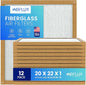 Fiberglass Air Filter -20x22x1Air Filter 12 Pack - Non Pleated 20"x22"x1", AC Filters for Home, Fiberglass, HVAC filters, Heater, Furnace Catcher for Dust - 1 YEAR SUPPLY
