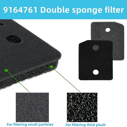 German Dryer Bottom Filter Replacement, for Miele T1 Dryer - 9164761 Heat Pump Tumble Dryer, Toe-Kick Lint Foam Filter Replacement (2)