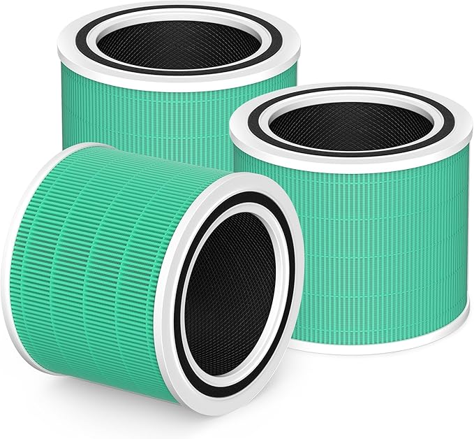 Core 200S Toxin Absorber Replacement Filter compatible with LEVOIT Core 200S and Core 200S-P Smart WiFi Air Purifier , 3-in-1 H13 True HEPA Activated Carbon Filter, Core 200S-RF-TX, Green, 3 Pack