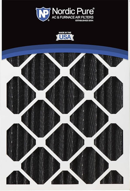Nordic Pure 16x20x4 (Actual Size: 15 1/2 x 19 1/2 x 3 5/8) Pure Carbon Pleated Odor Reduction Merv 8 Furnace Filter 1 Pack