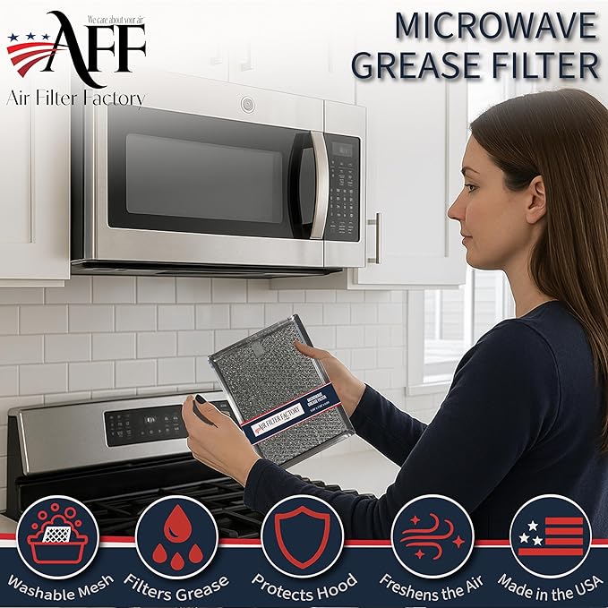 Air Filter Factory Grease Filter PFILB002MRFO Replacement For Sharp Microwave 12-Layer Aluminum Grease Filters 2-Pack