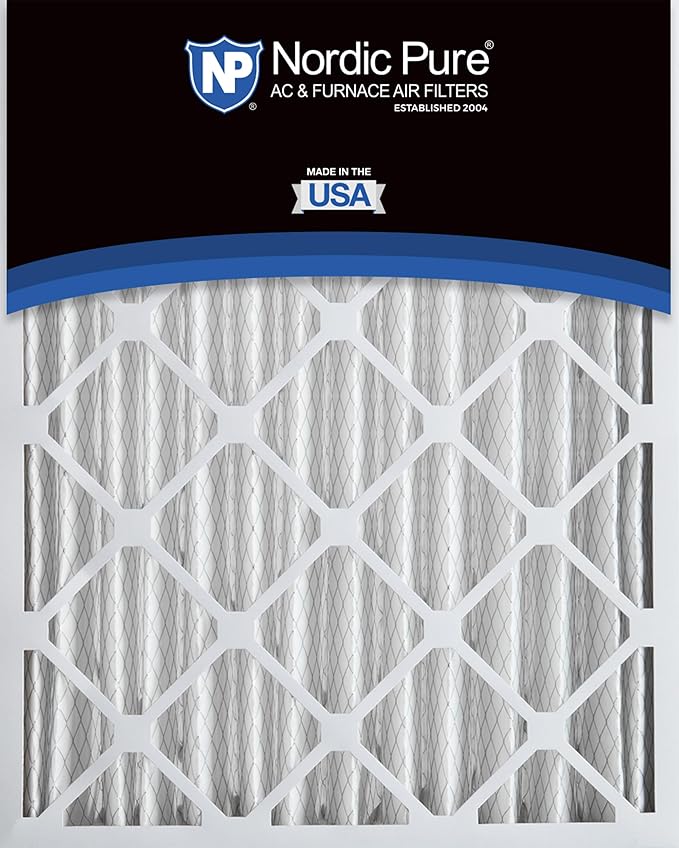 Nordic Pure 16x25x4 (Actual Size: 15 1/2 x 24 1/2 x 3 5/8) Pleated MERV 10 Air Filters 2 Pack