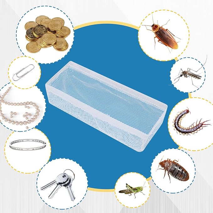 Zonon 12 Pcs 4 x 10 Inch Floor Register Trap Cover Vent Screen for Home Vent Mesh Elastic Band Filter Floor Register Trap Keeps Pet Hair, Food Out(White)