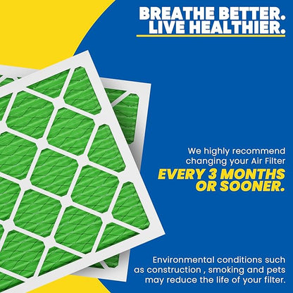 Maycold 20x22x1 MERV 13 Furnace Air Filter (6-Pack), High-Performance HVAC AC Filters for Home Use, Actual Size: 19.70” x 21.70” x 0.75”, Individually Wrapped in Plastic