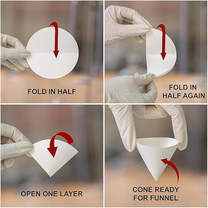 Filter Paper, Qualitative, Grade 3, 90 mm (Diameter) Pack of 100 Sheets