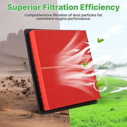 2PCS Engine Air Filter Fit for Subaru Ascent 19-26, Forester 19-24, Impreza 17-23, Crosstrek 18-22, Outback 20-25, WRX 22-26 (GAS Only) Air Filter Engine Filter Accessories# 16546AA16A CA12295