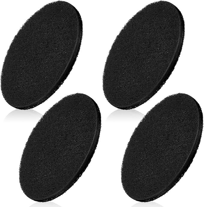Pangda 4 Pack Oval-Shaped Charcoal Filters for Compost Bucket Countertop Bin Pails in Indoor, Activated Charcoal Filter Dimensions Approx 6-1/2 x 5 Inches 3/8 Inch Thick