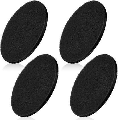 Pangda 4 Pack Oval-Shaped Charcoal Filters for Compost Bucket Countertop Bin Pails in Indoor, Activated Charcoal Filter Dimensions Approx 6-1/2 x 5 Inches 3/8 Inch Thick