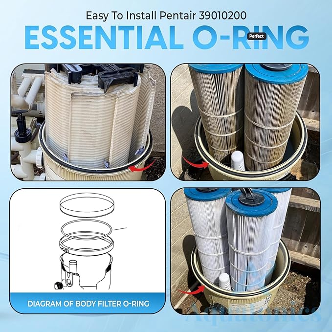 39010200 O-497 Tank Clamp Replacement O Ring Compatible with FNS Plus, Quad DE, Pentair Clean & Clear Plus SPA Filter Tanks – Pool Filter Tank O Ring
