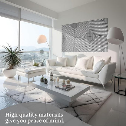 6 Pack Large Acoustical Wall Panels 23.6 x 23.6 Inches Acoustic Peel and Stick Self Adhesive 3D Wall Panel Sound Absorbing Art Decorative Acoustic Panel for Interior and Ceilings Soundproof