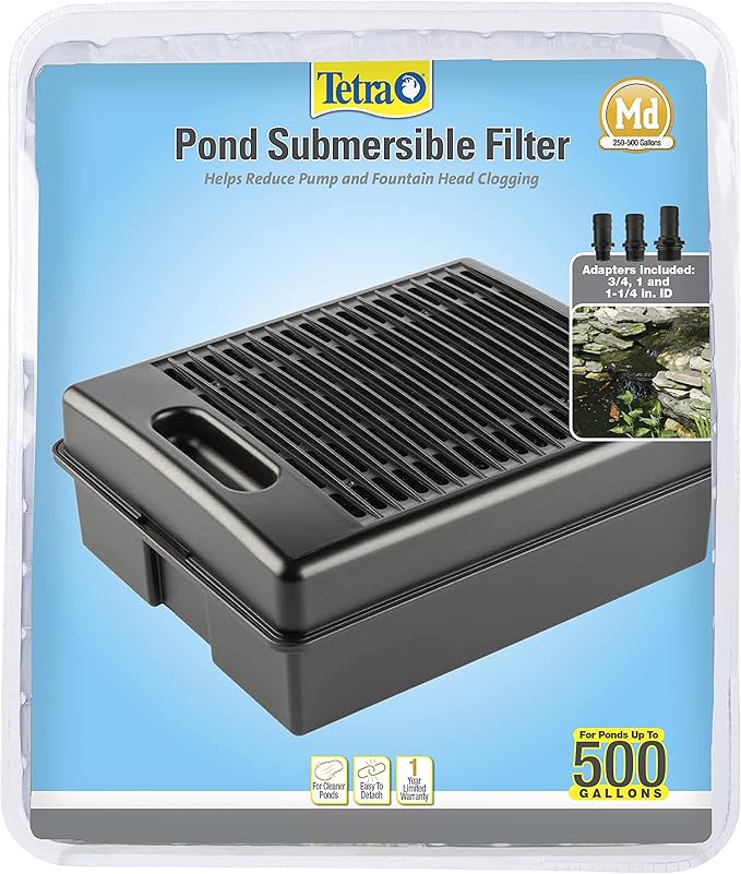 TetraPond Submersible Flat Box Filter, For 250 To 500 Gallon Ponds