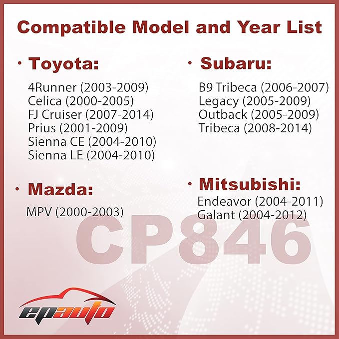 EPAuto CP846 (CF9846A) Replacement for Subaru/Toyota Premium Cabin Air Filter includes Activated Carbon