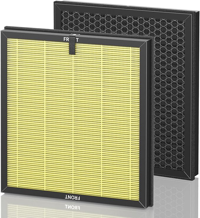 AP303 AP304 Replacement Filters, Compatible with DAYETTE AP303/AP304/AP305/AP405 Air Purifier, and for FRESHDEW AP303/304 Purifier, HEPA Filter with 3 Stage Filtration, 2 Pack (Pet Filter)