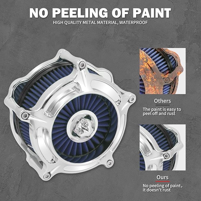 HDBUBALUS Motorcycle Air Filter Air Cleaner Intake System Cleaner Fit For Harley Sportster XL 2004-Up Blue