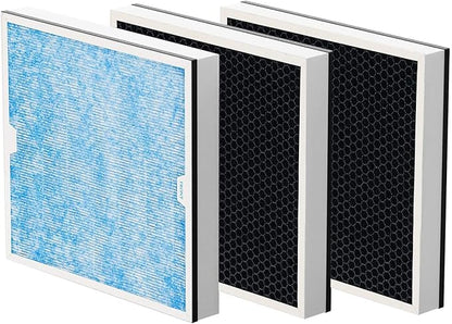 Abestorm 2-in-1 /HEPA/Activated Carbon Filter Replacement Set for Filteair HEPA S1 S2 S3 / Filteair HEPA V1 V2 V3 Air Scrubber (3Pack)