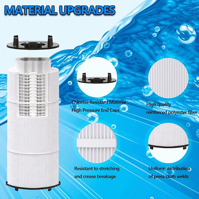 27002-0300S Pool Filter Cartridge Compatible with Sta-Rite System 2 Modular Media PLM300 Pool and Spa Cartridge Filter. Filters up to 300 Square feet. Equipped with air Release Assembly.