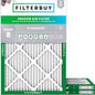 Filterbuy 16x21.5x1 Air Filter MERV 8 Essential Dust & Allergy Defense (3-Pack), Electrostatic Pleated HVAC AC Furnace Filters Replacement, Made in USA (Actual Size: 16.00 x 21.50 x 0.75)